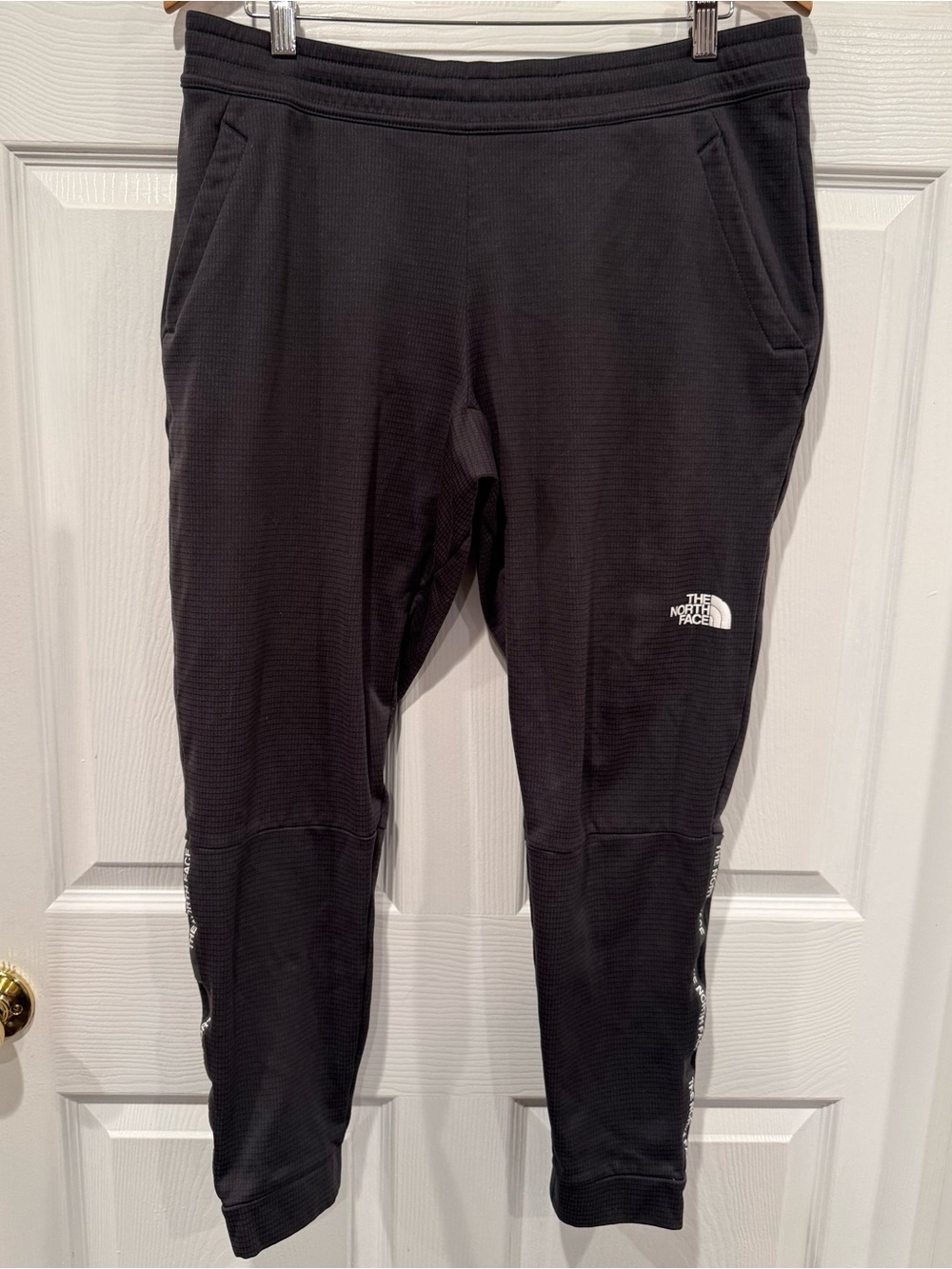 The North Face Men’s L Black Polyester Jersey Jogger Tapered Pockets 28" O32